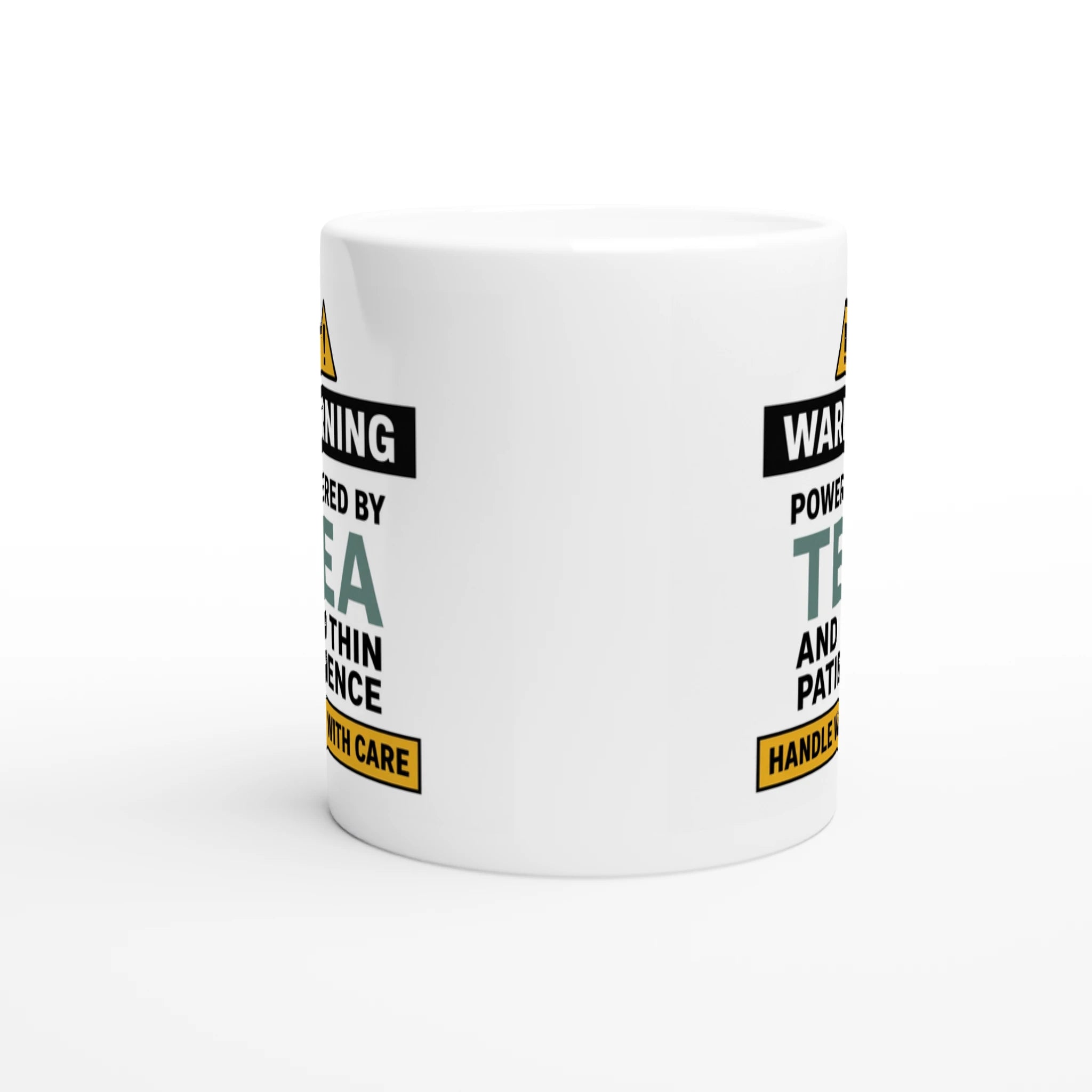 Powered By Tea mug printed on both sides