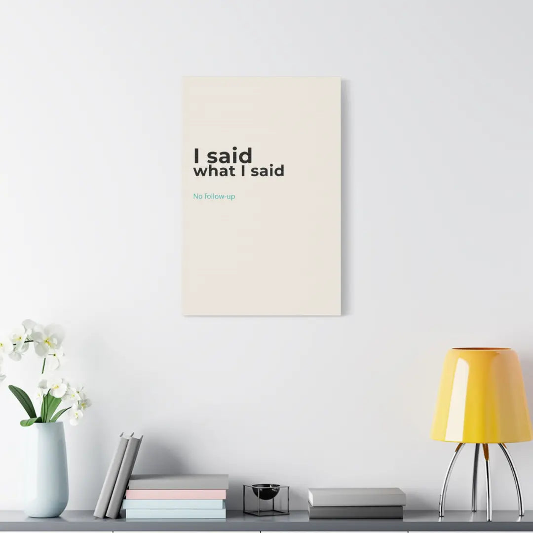 minimalist cream slogan canvas print for women UK