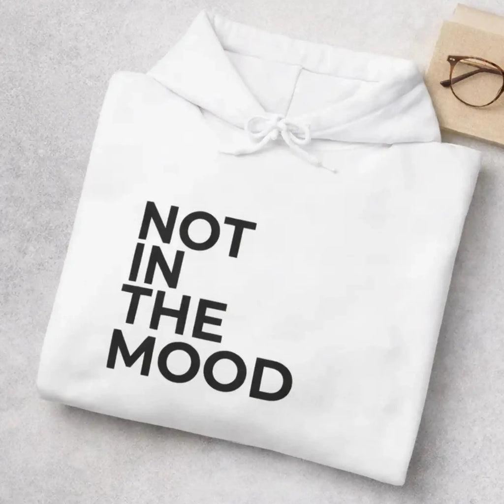 minimalist slogan hoodie not in the mood womens outfit clean style