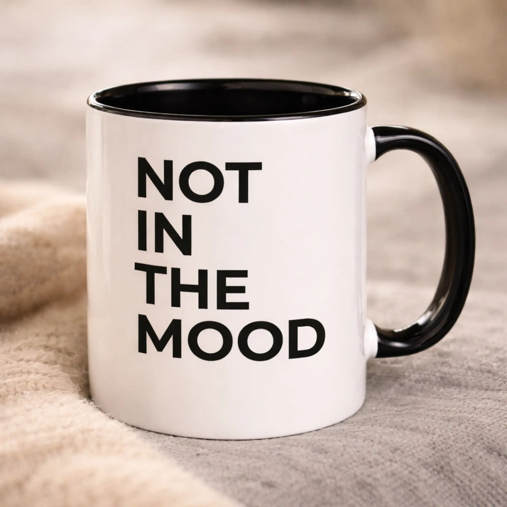 Sarcastic quote mug Not In The Mood gift idea for women coffee tea mug UK
