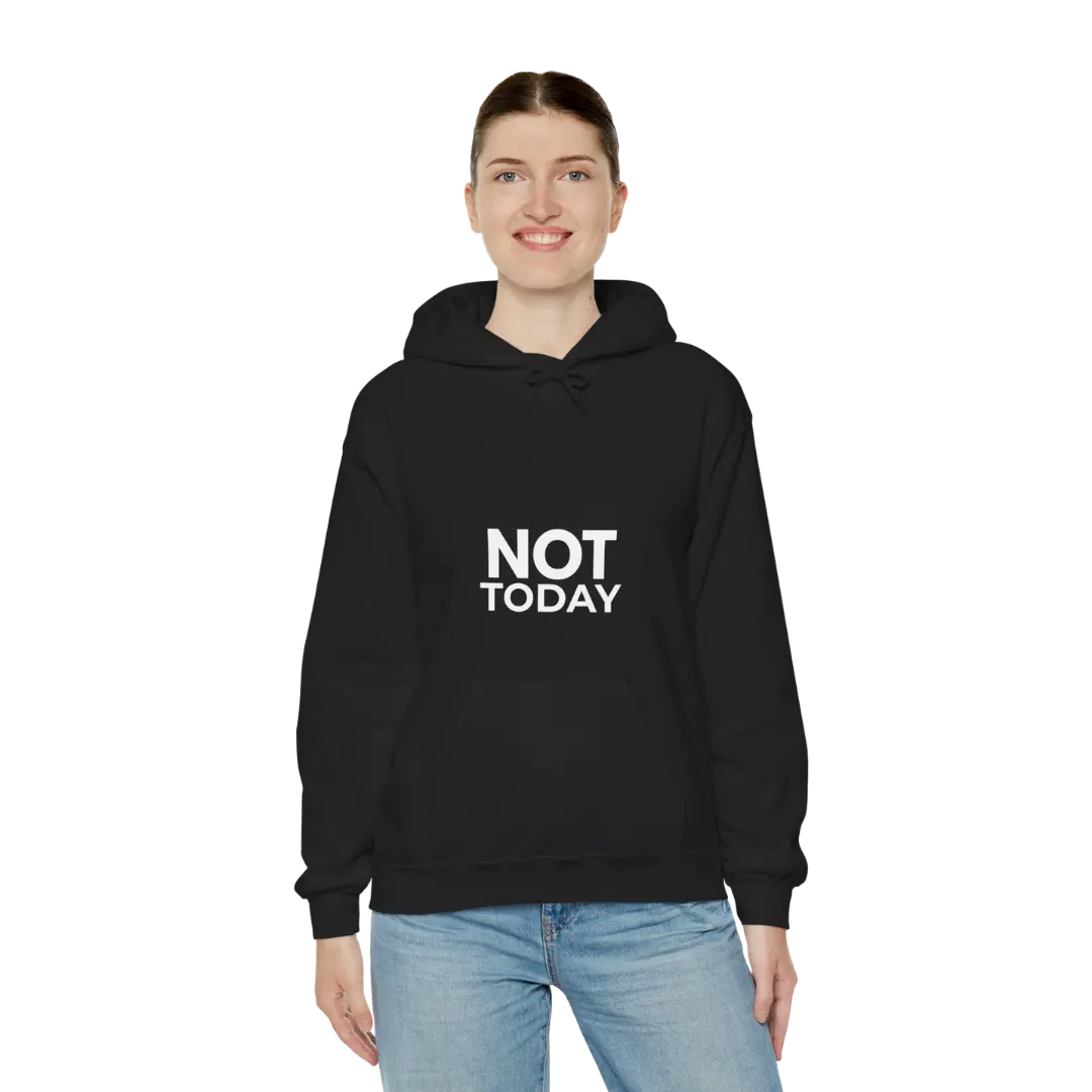 Black women’s slogan hoodie styled with jeans