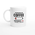 Powered By Coffee Low Battery Mug - Funny Coffee Mug UK