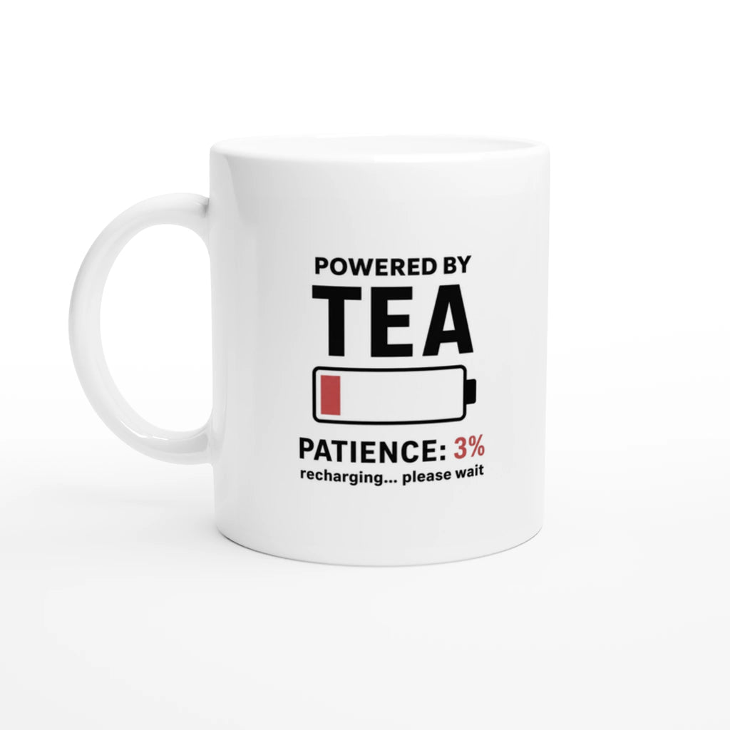 Powered By Tea Low Battery Mug - Funny Tea Mug UK